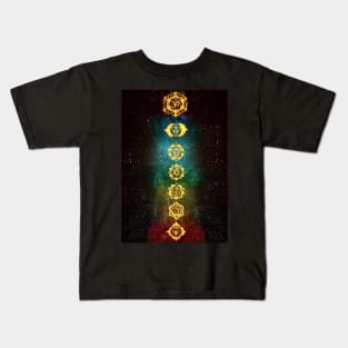 Chakras in the universe Kids T-Shirt